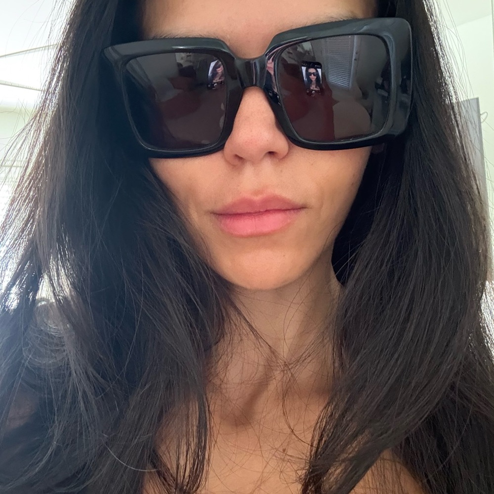 Celine Chic Black Square Oversized Sunglasses - image 3